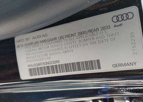 2016 Audi A7 3.0T Premium Plus z USA, uszkodzony, nr VIN WAU2GAFC5GN023263